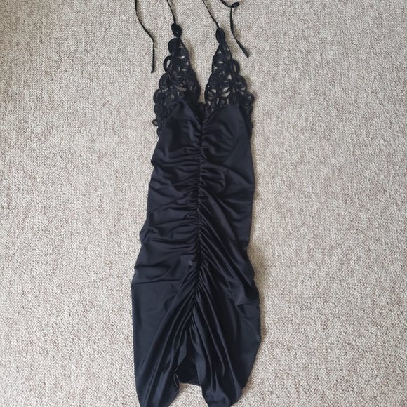 Black tight sexy slip dress - Picture 2 of 8